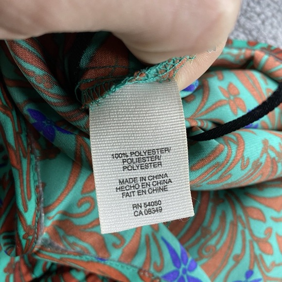 Rachel Rachel Roy Sleeveless Romper Womens Medium Green Floral Print - Picture 10 of 14